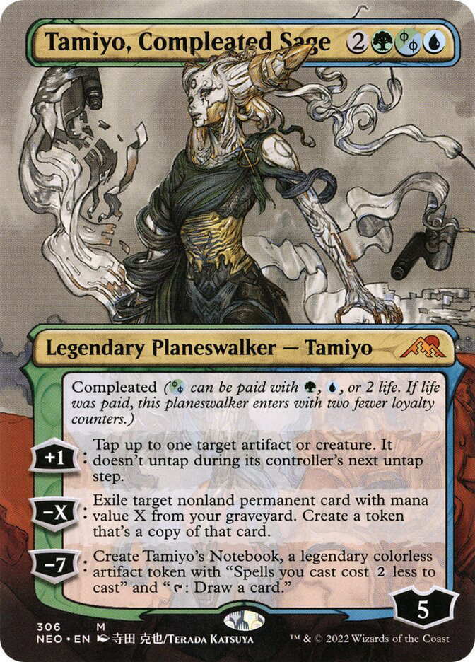 素晴らしい MTG Tamiyo, Neon Kamigawa: - Borderless Sage Compleated マジック：ザ・ギャザリング