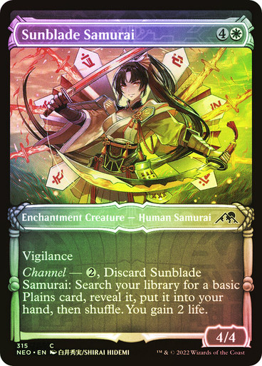 Magic: The Gathering Sunblade Samurai (039) - Foil Card From Kamigawa: Neon Dynasty