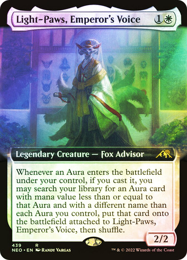 マジック：ザ・ギャザリング MTG Light-Paws, Emperor's Voice Signed Light-Paws, Emperor's Voice | Kamigawa: Neon Dynasty | Star