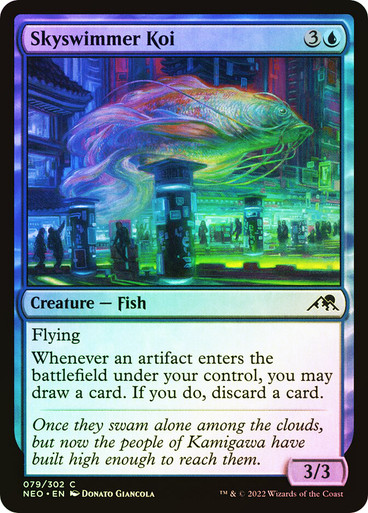沼 foil 4枚セット サインド アオジマイコ MTG ネオ神河 日本語版 SkyswimmerKoi__73127.