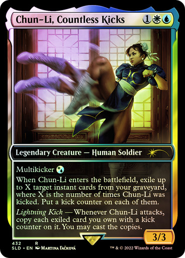 chun li mtg commander deck Chun-Li, Countless Kicks (Street Fighter) | Secret Lair Drop Whenever Zethi attacks Chun-Li, Countless Kicks Deck for