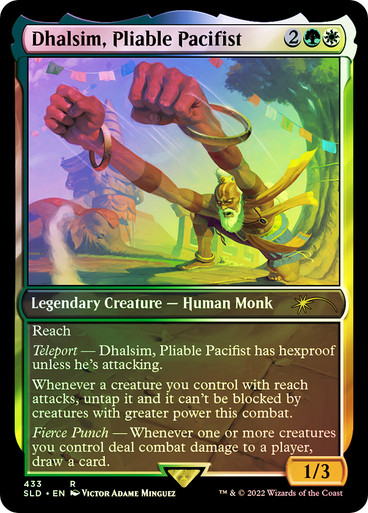 マジック：ザ・ギャザリング 2022 Magic: The Gathering Dhalism, Pliab Dhalsim, Pliable Pacifist (Street Fighter) | Secret Lair Drop