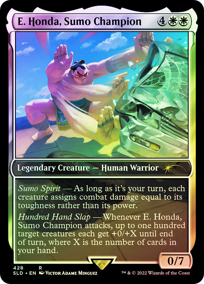 MTG FOIL E. Honda, Sumo Champion(Street Fighter) Full Art - Secret