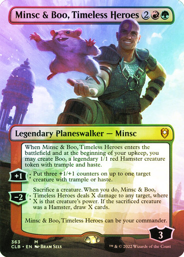 minsc and boo mtg card & Boo, Timeless Heroes [Commander Legends: Battle for Baldur's Gate Prerelease Promos] When you do Minsc & Boo, Timeless Heroes