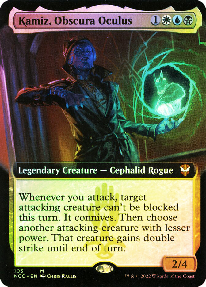 MTG FOIL Kamiz, Obscura Oculus Extended Art - Streets of New