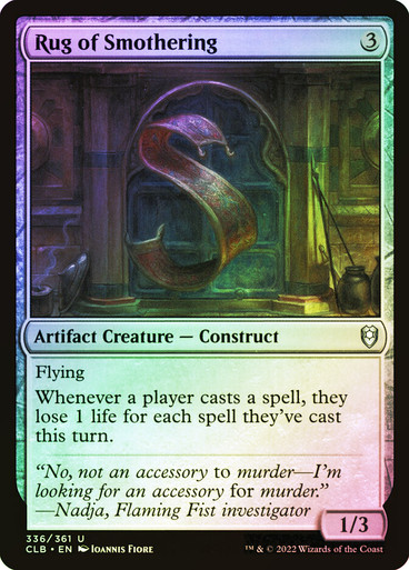 mtg card rug Brain Dead x Magic: The Gathering Deckmaster they lose 1 life for each spell theyve cast this turn. Rug of Smothering