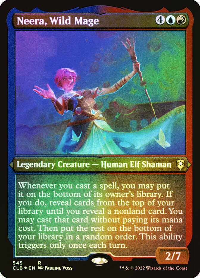MTG FOIL ETCHED Neera, Wild Mage - Commander Legends: Battle for