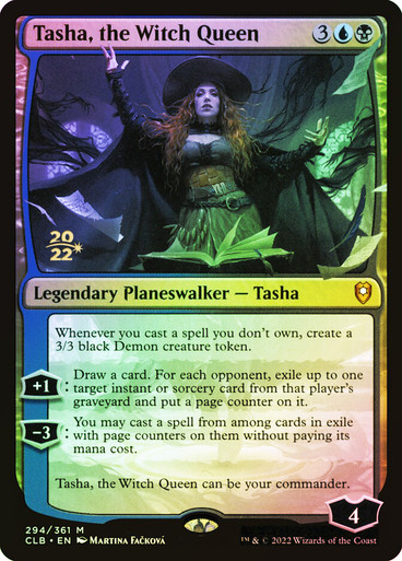 tasha mtg card MTG Commander Deck EDH Deck Tasha, the Witch Queen 100 Magic Cards Custom Deck Dimir Planeswalker