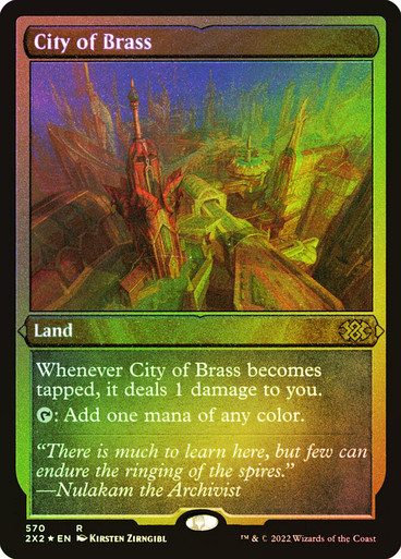 MTG foil 真鍮の都/City of Brass 真鍮の都 (City of Brass) · Chronicles Foreign Black Border