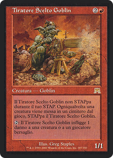 foil「ONS」ゴブリンの名手/Goblin Sharpshooter　英語1 Goblin Sharpshooter 2002 Onslaught #207 Foil Price Guide