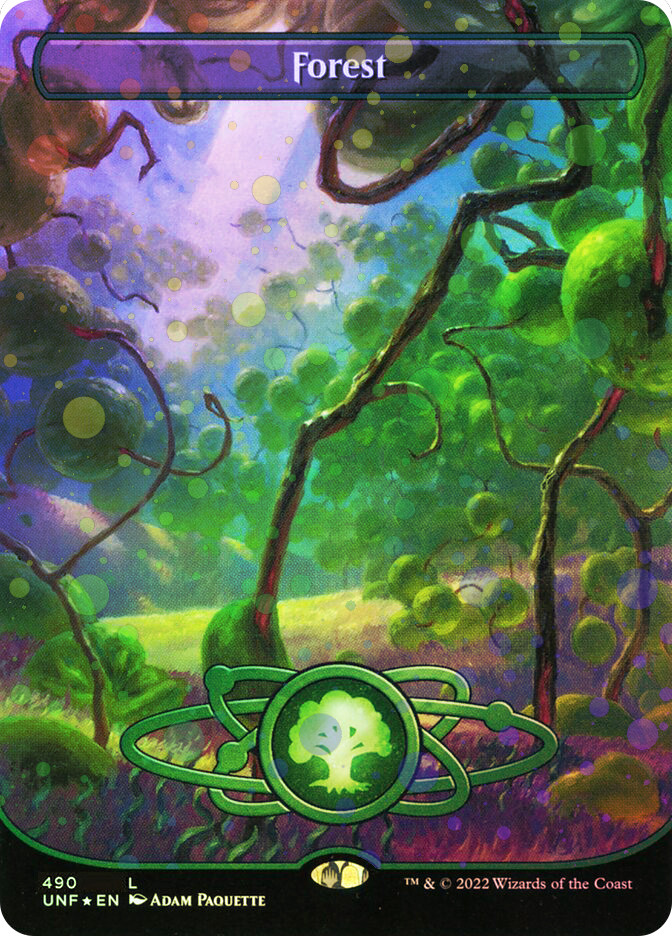 MTG GALAXY FOIL Forest Borderless - Unfinity #490 | eBay