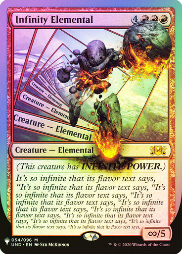 MTG 初版 アンステーブルInfinity Elemental 英語 foil InfinityElemental__80245.