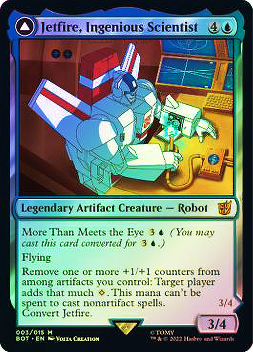 MTG FOIL Jetfire, Ingenious Scientist // Jetfire, Air Guardian