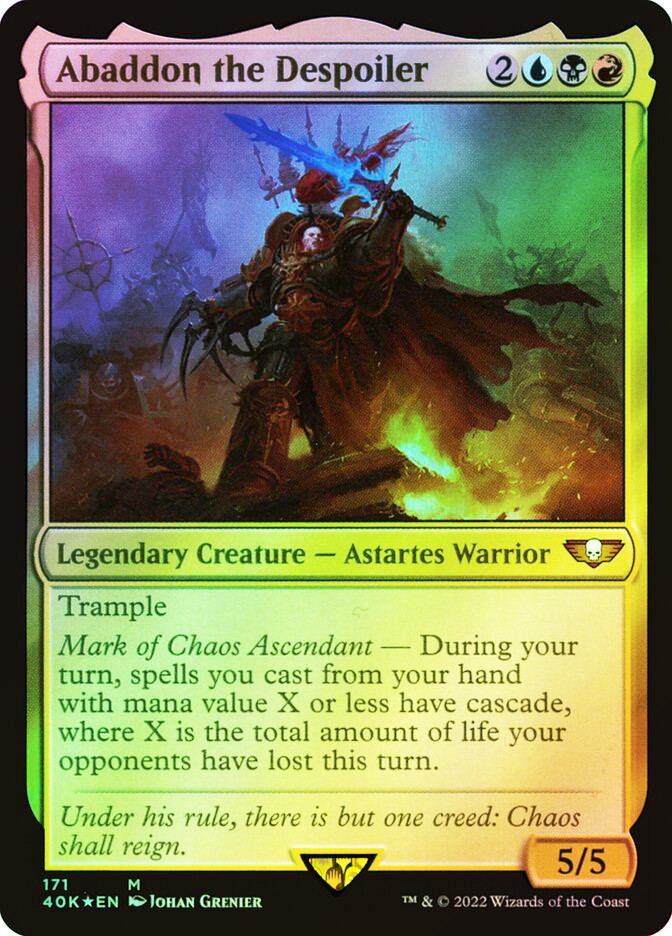 abaddon mtg card Abaddon the Despoiler (Universes Beyond: Warhammer 40,000) main image 0