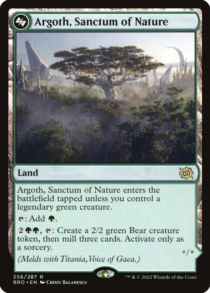 MTG Argoth, Sanctum of Nature // Titania, Gaea Incarnate(Bottom