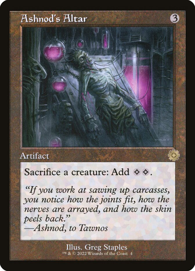 mtg cards like ashnod's altar Is ashnod's altar still better for a commander deck than radiant lotus if we are building to make cards cheaper by reducing por taking out of the graveyard and possibly building to