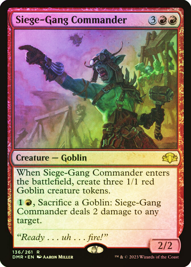 MTG FOIL Siege-Gang Commander - Dominaria Remastered #136 | eBay