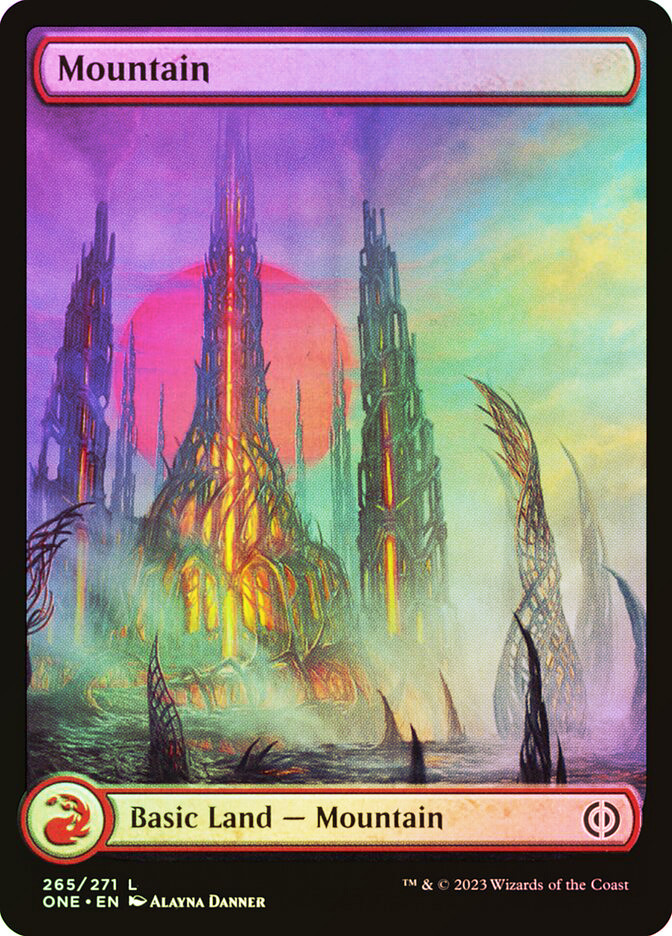 MTG FOIL Mountain Full Art - Phyrexia: All Will Be One #265 | eBay