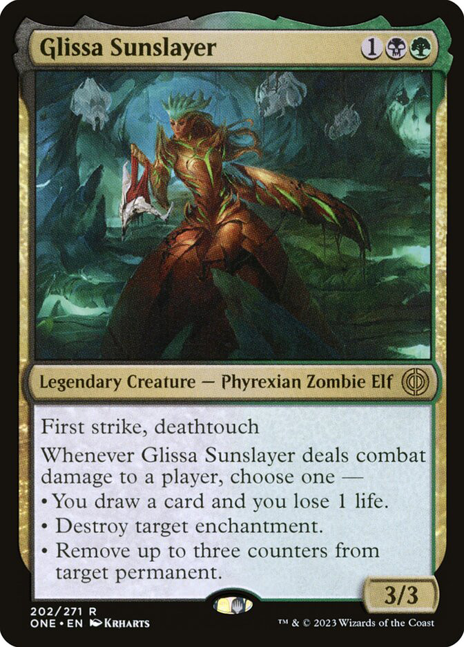 mtg phyrexia best cards Magic the Gathering Phyrexia: All Will Be One Rare Glissa Sunslayer #202