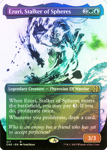 Ezuri, Stalker of Spheres (#317) (Showcase) | Phyrexia: All
