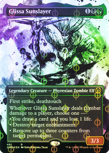 MTG FOIL Plains 365 Full Art Phyrexian Oil Slick Foil – Phyrexia: All Will  Be O