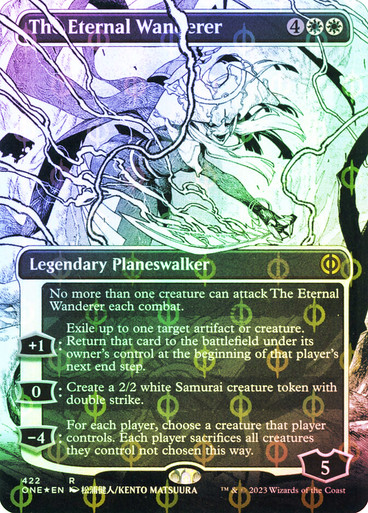 The Eternal Wanderer (#422) (Borderless) (Compleat Foil) | Phyrexia: All  Will Be One - Alternate Foil | Star City Games