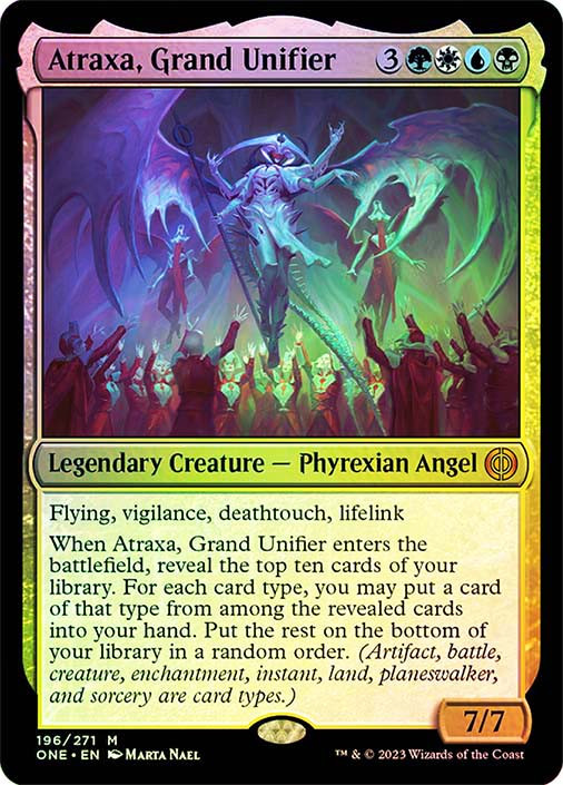 アトラクサ オイルスリックfoil Atraxa, Grand Unifier MTG FOIL Atraxa, Grand Unifier - Phyrexia: All Will Be One #196 | eBay