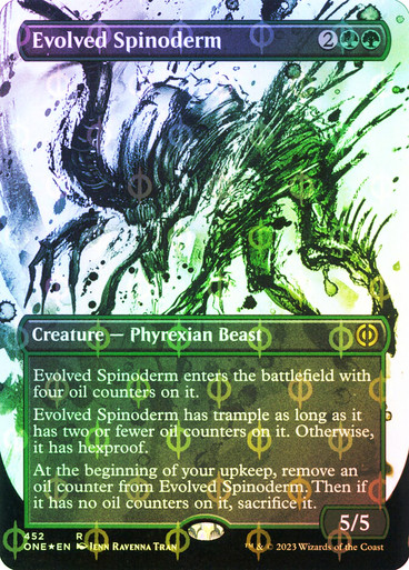 MTG FOIL Plains 365 Full Art Phyrexian Oil Slick Foil – Phyrexia: All Will  Be O