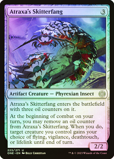 MTG FOIL Plains 365 Full Art Phyrexian Oil Slick Foil – Phyrexia: All Will  Be O