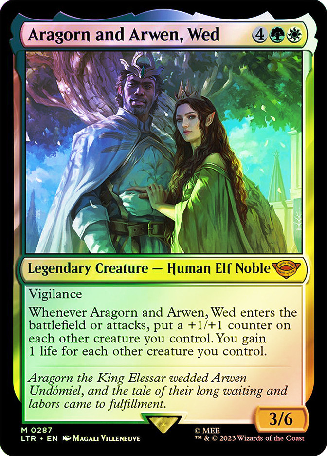 MTG FOIL Aragorn and Arwen, Wed - The Lord of the Rings #287 MTG FOIL Aragorn and Arwen, Wed - The Lord of the Rings #287