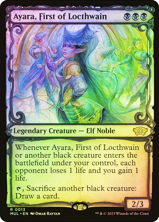 MTG FOIL Ayara, First of Locthwain Showcase - Multiverse Legends