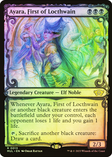 Ayara, First of Locthwain (Extended Art) [Throne of Eldraine]