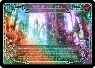 great library of solana cold foil 美品 Great Library of Solana Cold Foil - Monarch 1st Edition