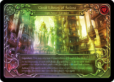 その他 great library of solana CF cold foil Great Library of Solana Cold Foil - Monarch 1st Edition