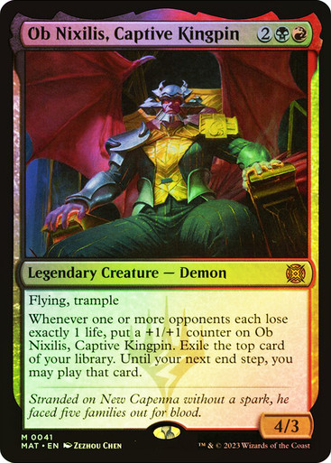 mtg ob nixilis commander deck Ob Nixilis, Captive Kingpin Death by a Thousand Pings Magic MTG Commander  Deck