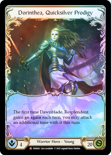 【FaB】Dorinthea + Dawnblade『Cold Foilセット』 EN】《Cold Foil》[Warrior] Dawnblade (武器)「P」〔LGS004
