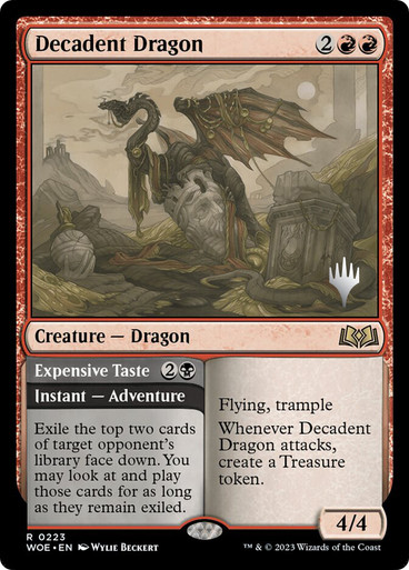 Decadent Dragon // Expensive Taste (Promo Pack) (Wilds of Eldraine