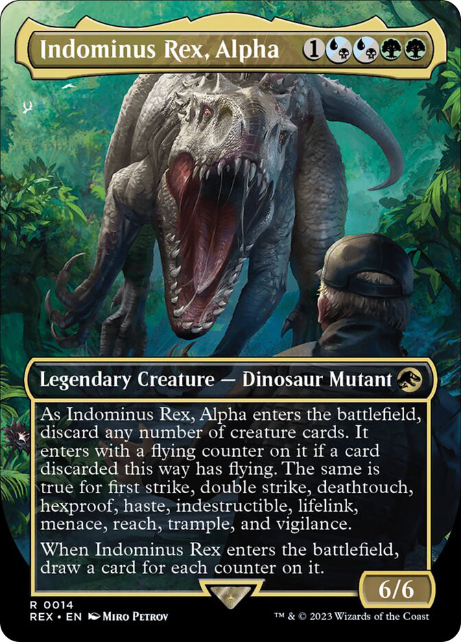 jurassic park mtg cards Magic The Gathering - The Lost Caverns of Ixalan Jurassic World Collection (REX) #1 Illustrated by Inkognit Magic Brachiosaurus (Jurassic Park) [Secret Lair