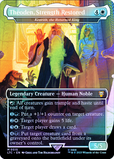 mtg kenrith commander deck EDH Deck Kenrith, the Returned King 100 Magic Cards Custom 5 Color Powerful Target player gains 5 life Kenrith, the Returned King (Theoden,