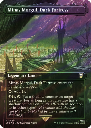 【サージfoil】ミナス・モルグル minas morgul 英語版 MTG Minas Morgul, Dark Fortress (Borderless) (Surge Foil) | The