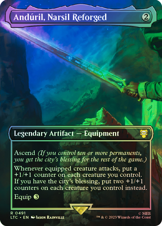 MTG FOIL Anduril, Narsil Reforged - The Lord of the Rings