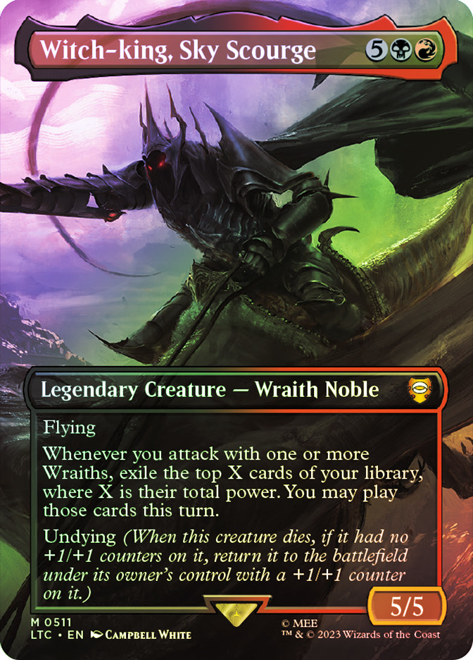 MTG FOIL Witch-king, Sky Scourge Borderless - The Lord of the