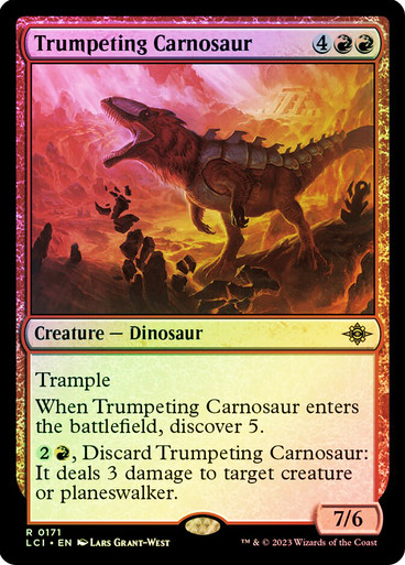 Trumpeting Carnosaur · The Lost Caverns of Ixalan Promos