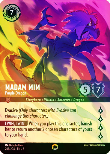 マダム・ミム 紫の竜[DL_RotF_208/204_Enchanted] マダム・ミム 紫の竜 2-47/204 L アメジスト｜ロルカナシングル
