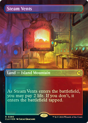 Steam Vents (Borderless) | Ravnica: Clue Edition | Star City