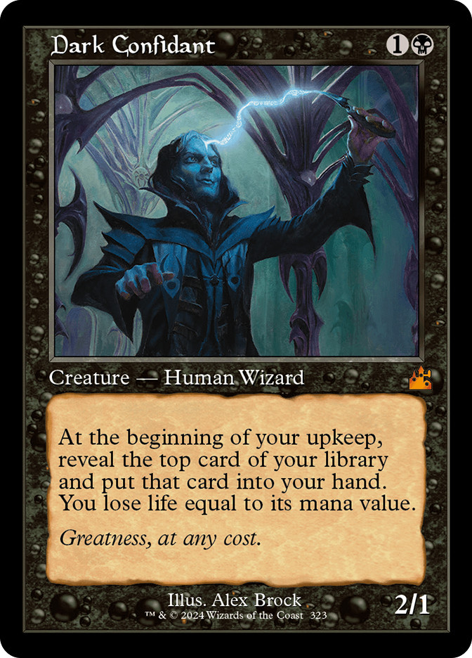 mtg cards like dark confidant Magic the Gathering: 10 Best Black Creature for Commander, Ranked You lose life equal to its converted mana cost. Budget Alternatives To Dark Confidant