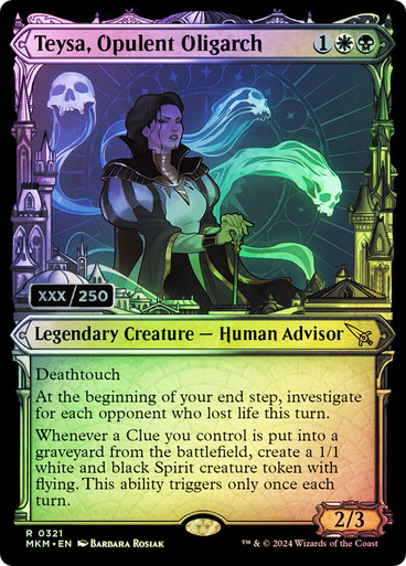 mtg murders at karlov manor serialized cards Aurelia, the Law Above - Foil - Serialized - Murders at Karlov