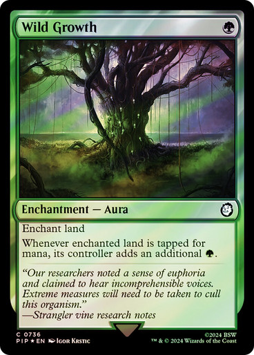 MTG FOIL Wild Growth 7th Edition Magic the Gathering