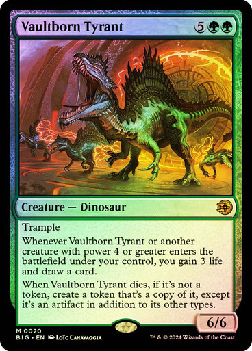 MTG 宝物庫生まれの暴君 レイズド foil Vaultborn tyrant 宝物庫生まれの暴君 (Vaultborn Tyrant) · The Big Score (BIG