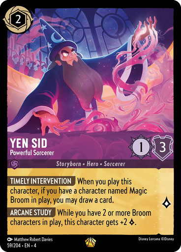 yen sid lorcana card Yen Sid - Powerful Sorcerer | Ursula's Return